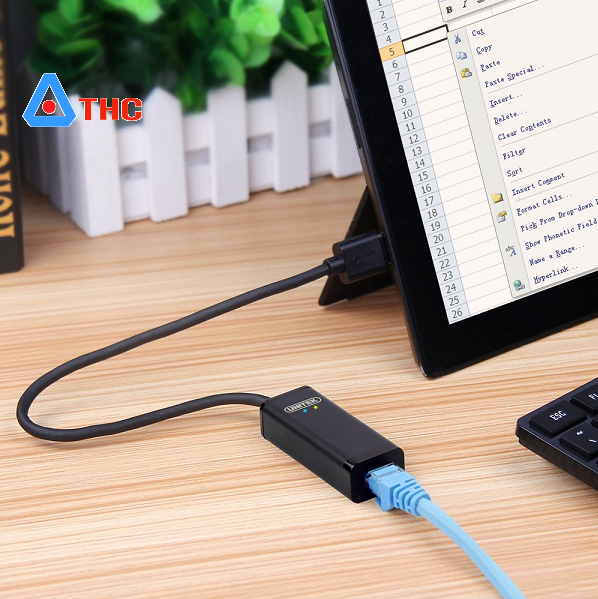 USB 3.0 to Lan Unitek tốc độ 10/100/1000 Mbps